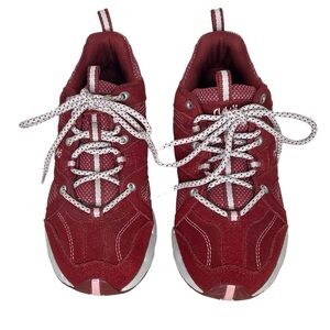 Ryka Burgundy Nitracel Suede Rocker Outdoor Walking Hiking Lace up Sneakers 7.5